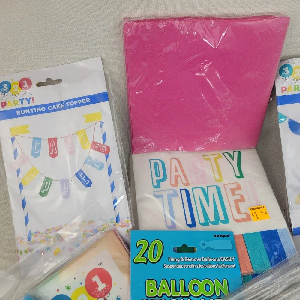 Birthday Party Supplies Bundle Decorations Tablecloth Banner Topper Etc.